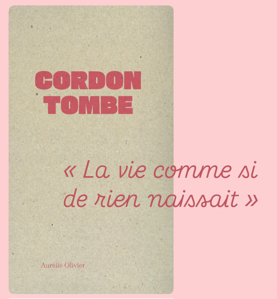 Cordon tombe d'Aurélie Olivier
